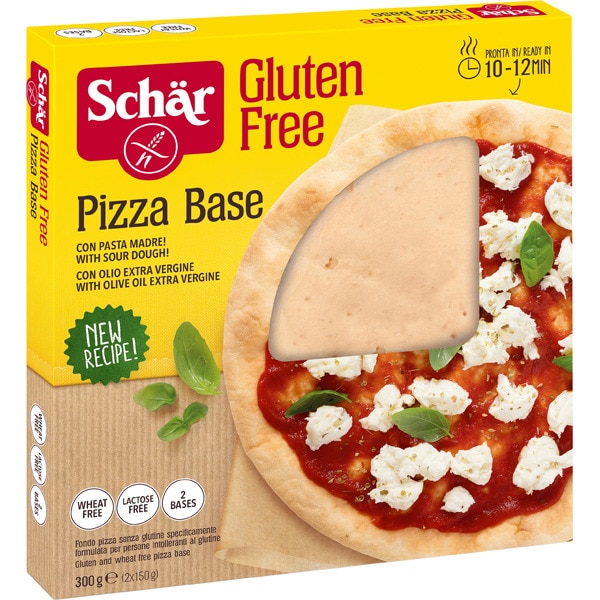 Comprar base de pizza sin gluten y sin lactosa 2 uds x 150 g envase 300