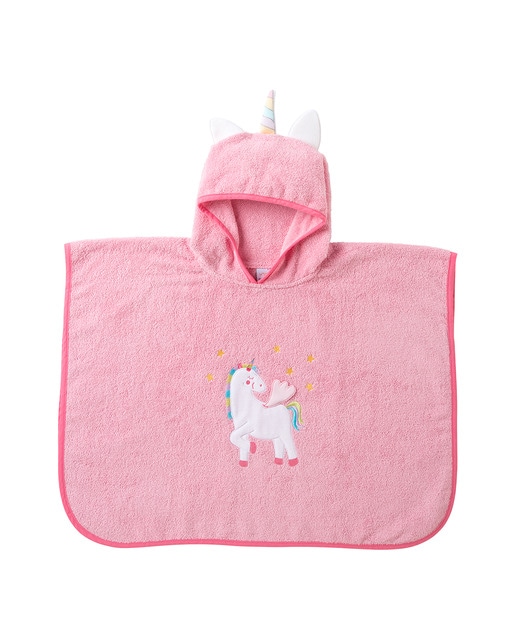 Poncho infantil con capucha algodón 360 gr/m2 Unicornio Mini Home - El Corte Inglés