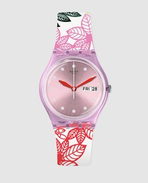 Reloj Gp702 Blanco Swatch De Silicona Mujer Summer Leaves by76fg