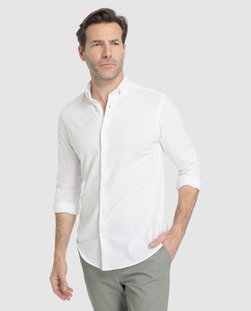 camisa pique hombre