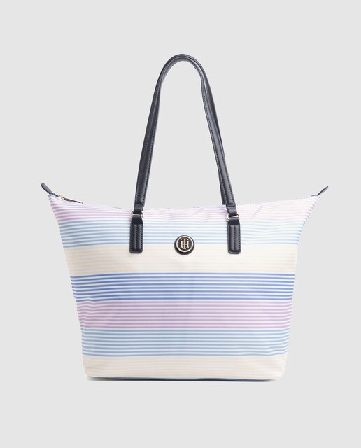 tommy hilfiger striped tote bag