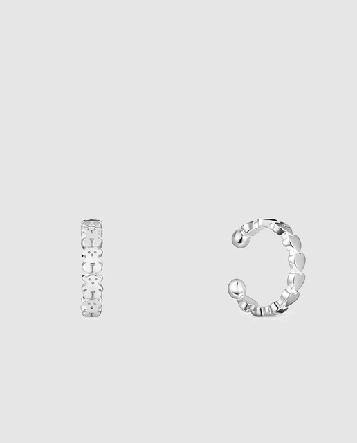 ear cuff plata el corte ingl�s