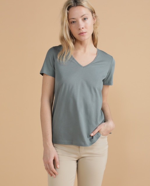 supima cotton v neck t shirt