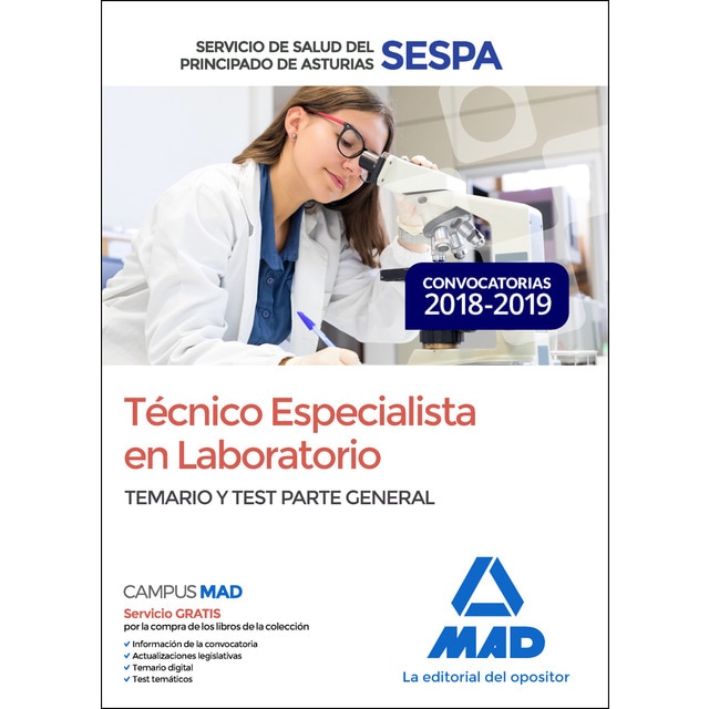 Técnico especialista en laboratorio del servicio de salud del principado de asturias (sespa)