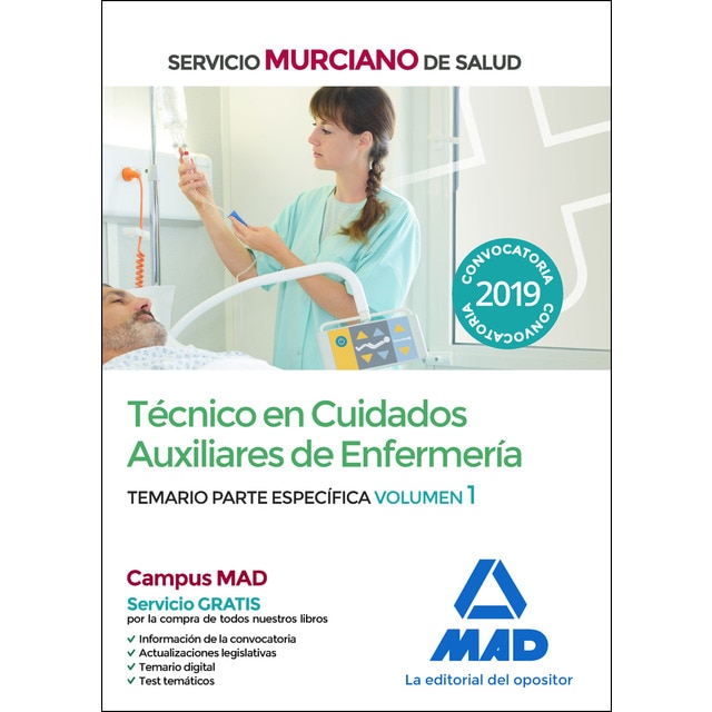 Técnico en cuidados auxiliares de enfermería del servicio murciano de salud. Temario parte específica volumen 1.pdf
