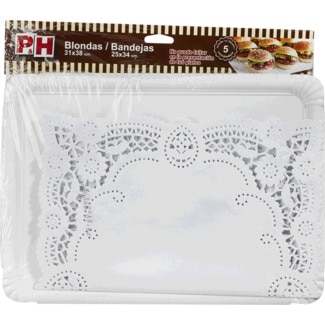 P&H Bandejas 25x34 cm e Renda 31x38 cm embalagem 5 unidades