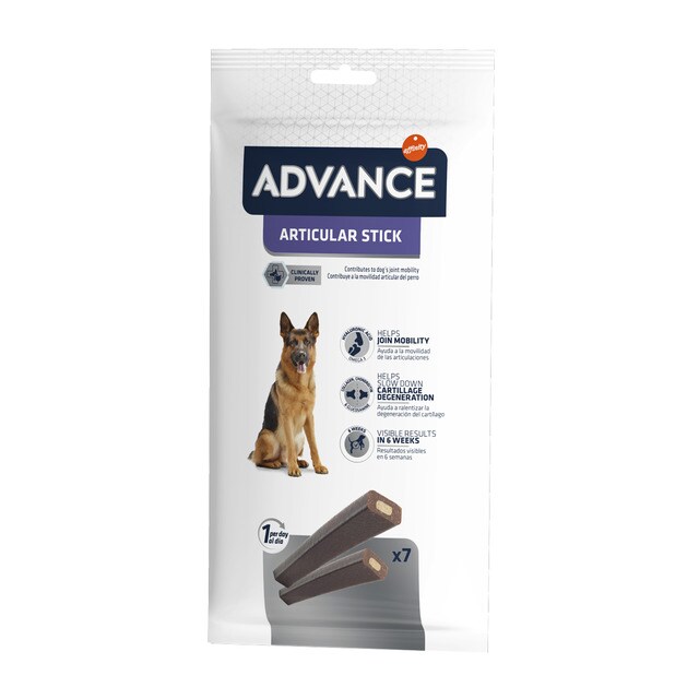 Snack para perros adultos medianos y grandes Advance Articular stick 155 gr