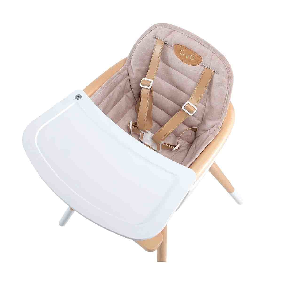 Tabuleiro para Cadeira de Refeição de Bebé Ovo Branco-2
