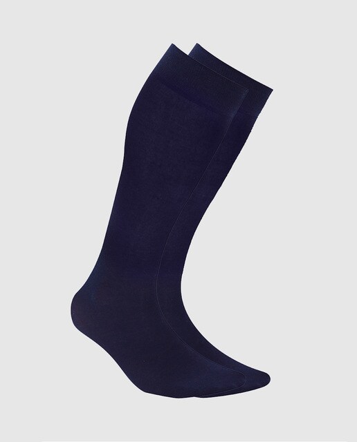 Meias altas de homem Ejecutivo azuis