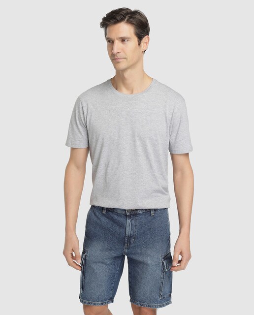 Bermuda Denim De Unit Algodón Cargo Hombre zqVSUMpG