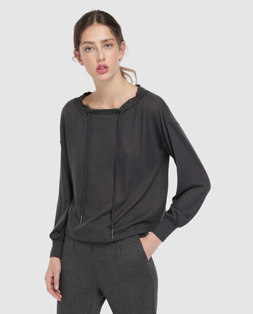 women's boat neck sweatshirts