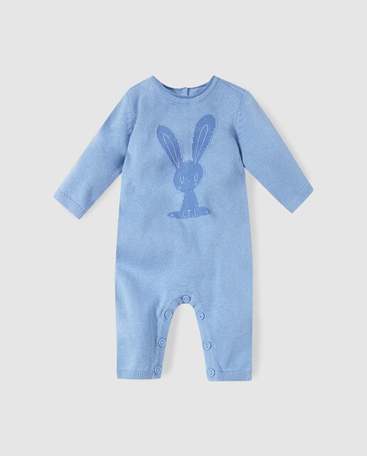 baby blue romper suit