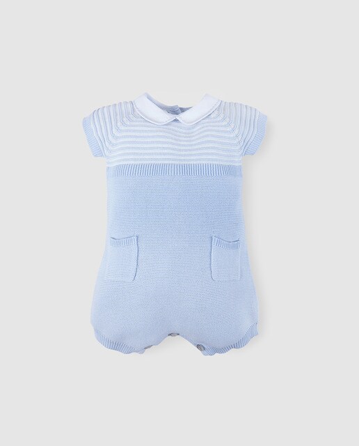 baby blue romper suit