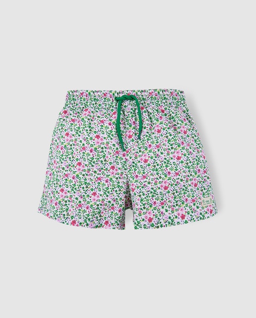 Bañador de niño B con B de flores multicolor