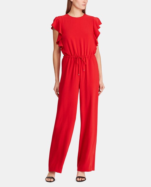 plain red jumpsuit