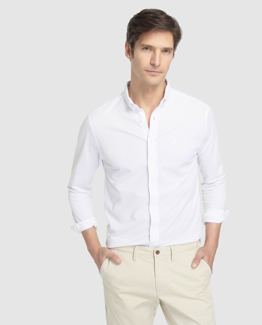 camisa pique hombre