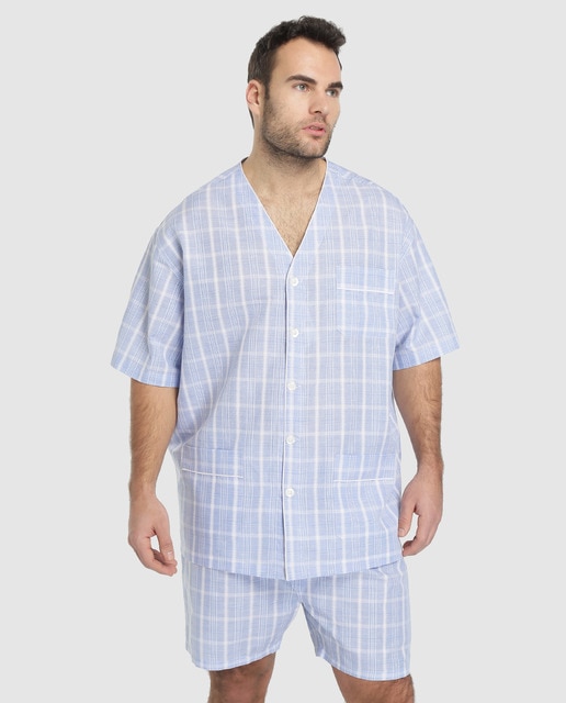 pijama corto tela hombre