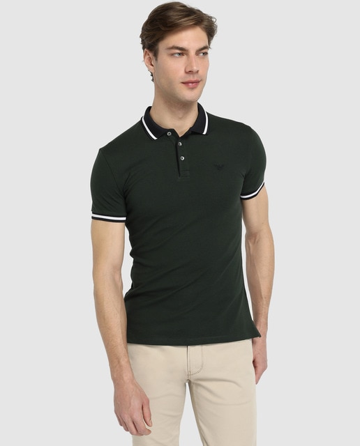 green armani polo shirt