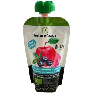 Naturefoods Polpa de Maçã e Mirtilo Biológica embalagem 100 g