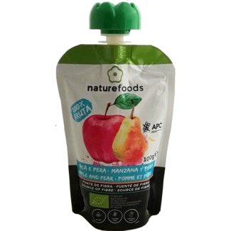Naturefoods Polpa de Maçã e Pera Biológica embalagem 100 g