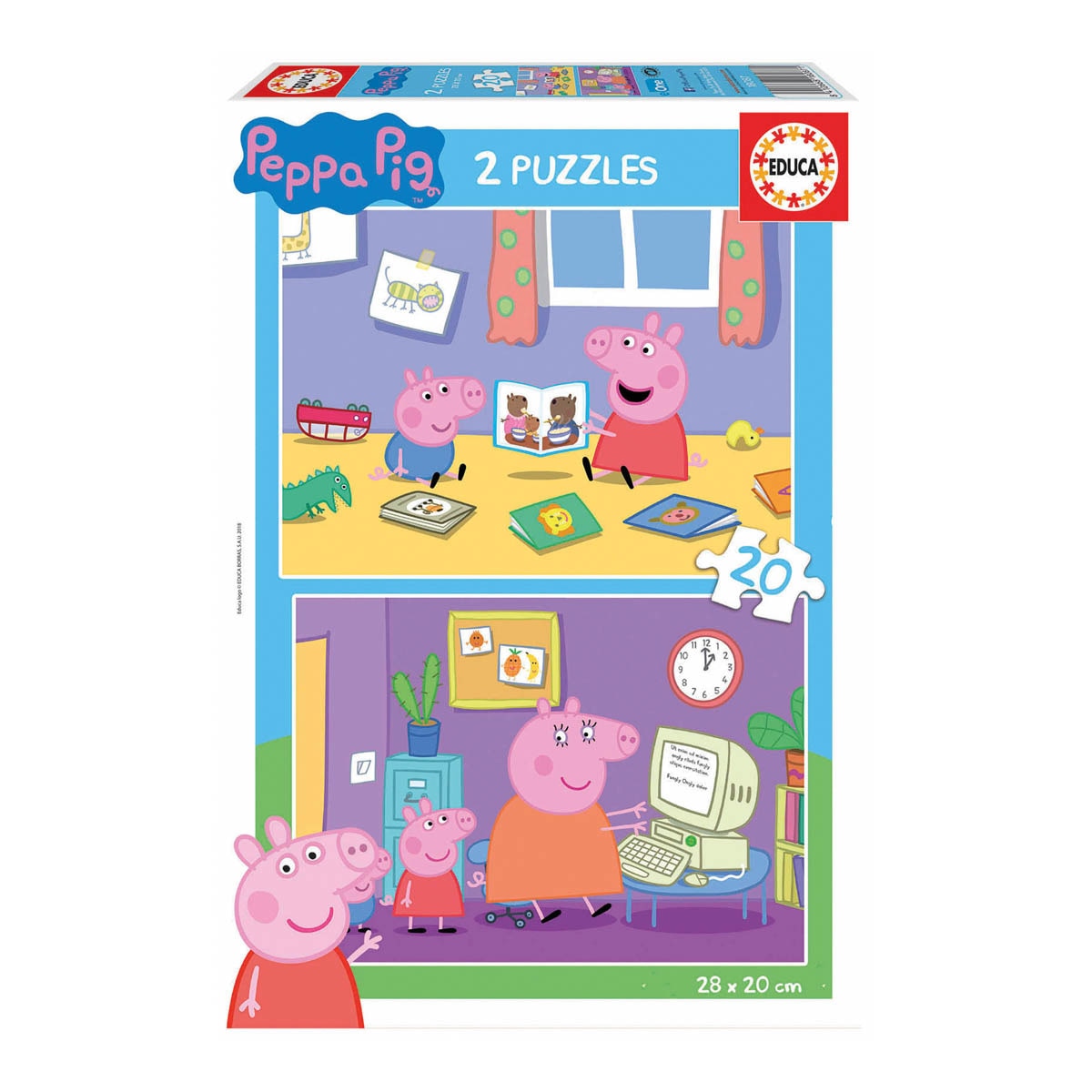 Puzzle 2X20 piezas Peppa Pig Educa Borrás