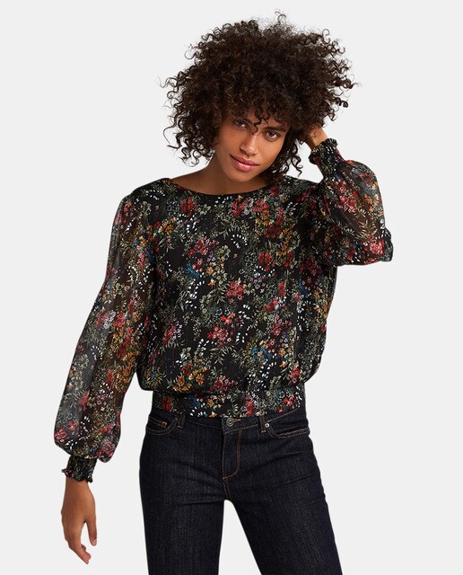 De Espalda Mujer Cruzada Blusa Con Kookai Flores · Moda srhQdCt