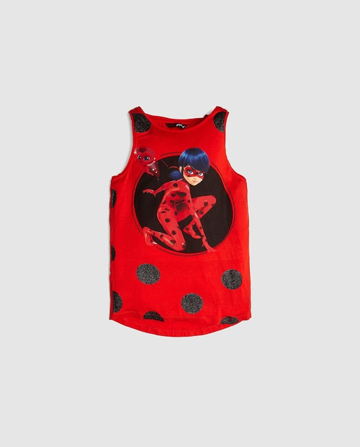 Camiseta de niña Guess en rojo con print ''Ladybug''