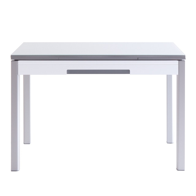 Mesa de cocina extensible de cristal y con cajón Urban El Corte ... Mesa de cocina extensible de cristal y con cajón Urban El Corte ...