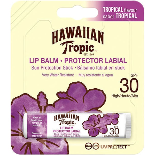 HAWAIIAN TROPIC protector labial resistente al agua FP-30 blister 1 unidad