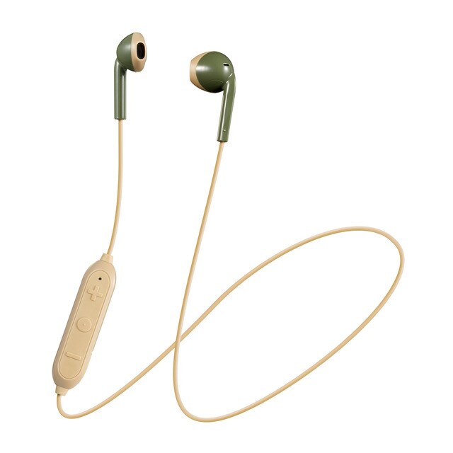 JVC HAF19BTGCE Green earbud headphones with Bluetooth, controller and