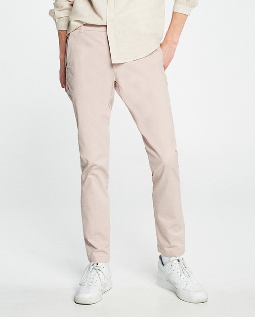 men's pink slim fit chinos