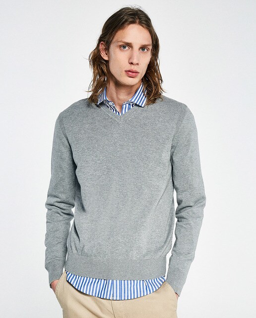mens light grey sweater