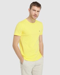 tommy hilfiger yellow t shirt mens