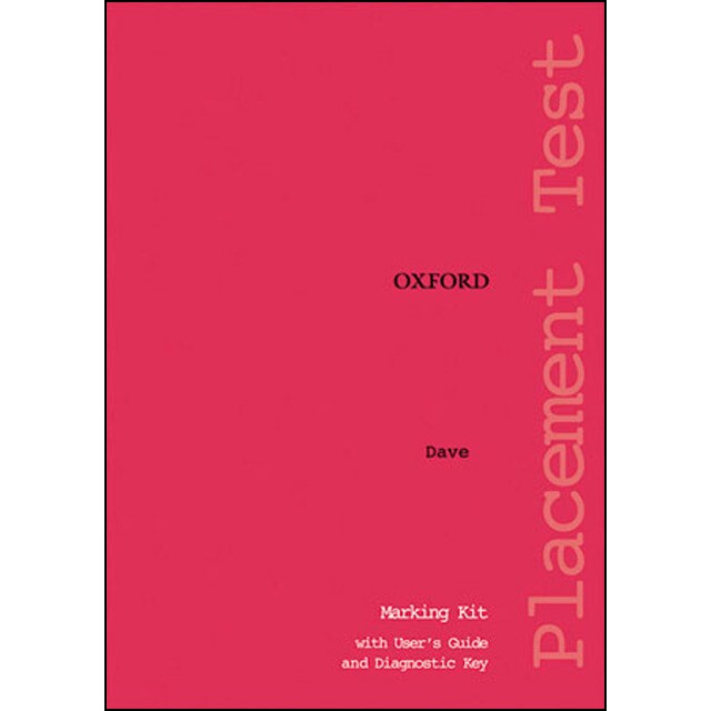 Oxford placement tests 1. Marking kit test revised ed (Tapa blanda)