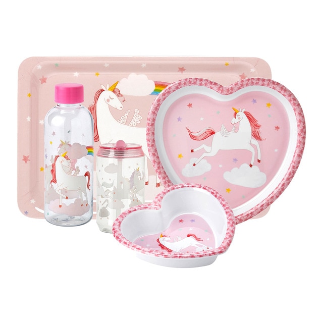 Vajilla infantil por piezas Unicornio Mini Home