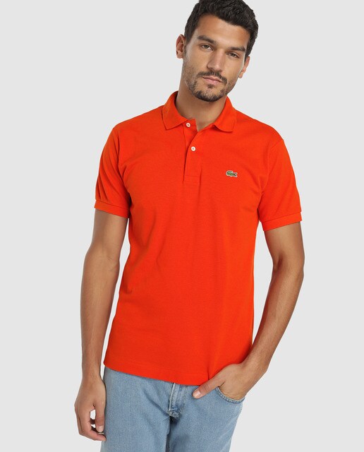 Lacoste Mens Short Sleeve Pique Classic Fit Polo Shirt Size 5 Red