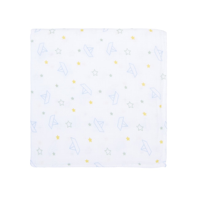 Muselina Cotton Juice Baby Home Barquitos celeste