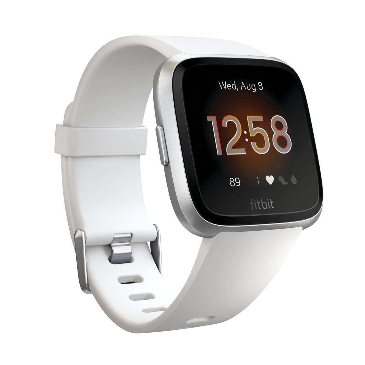 Fitbit Versa Lite White/Silver Aluminum Smartwatch