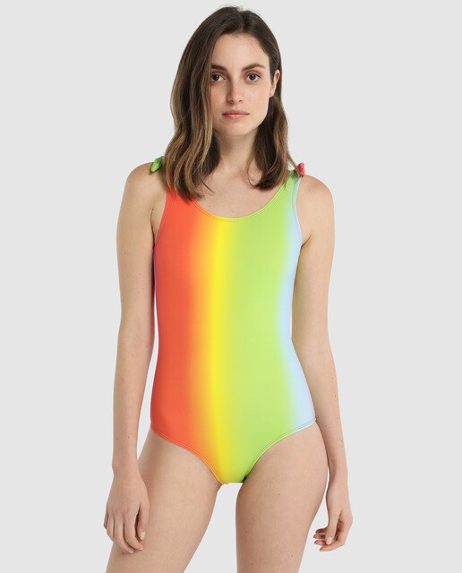 Bañador Mujer De Con Multicolor Rayas vgY6yIf7b