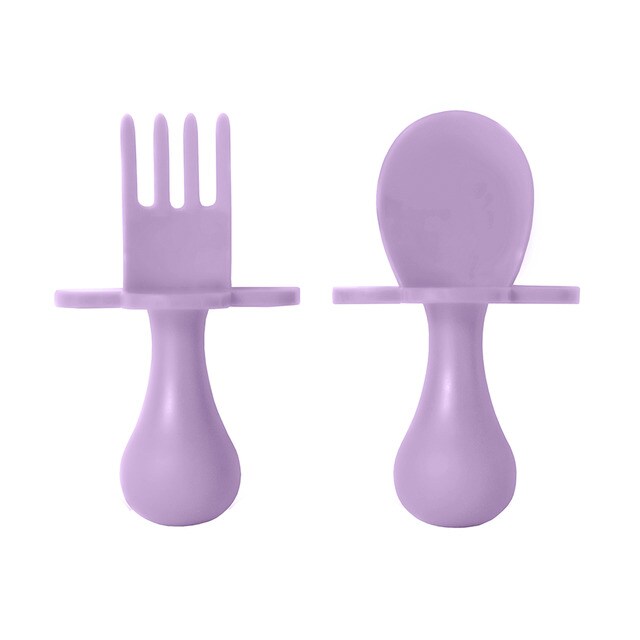 Grabease - Juego De 2 Cubiertos De Aprendizaje Lavanda