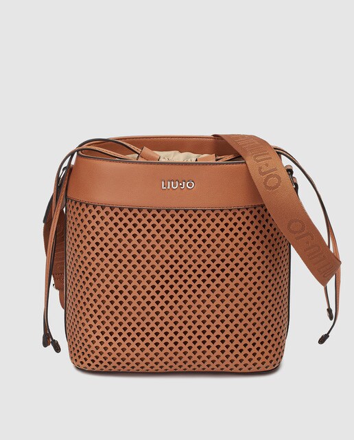 Con Troquelado Saco Bolso Mediano Liu Jo Marrón · En Moda wyO0mnvN8P