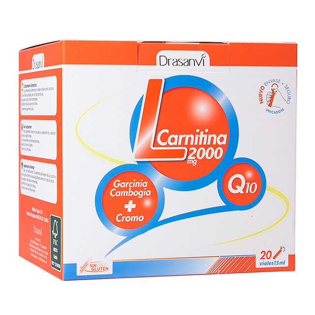 Viales L-Carnitina 200 mg. para control de peso Drasanví
