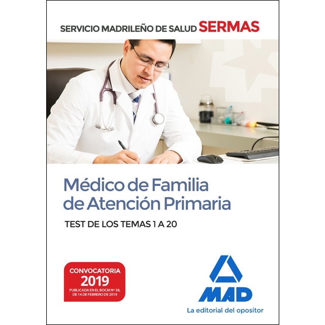 Pediatra de atención primaria del servicio madrileño de salud. Test de los temas 1 a 20