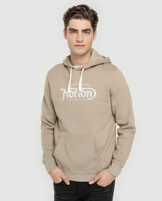 mens brown hooded sweatshirt