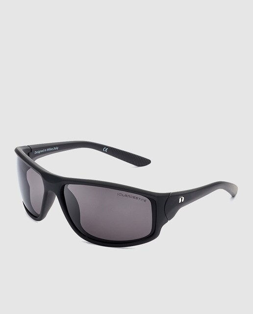 Clandestine - Gafas De Sol Unisex Deportivas Color Negro Rectangulares