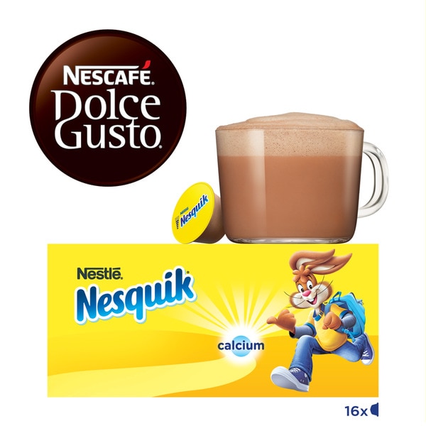 Cápsulas de Achocolatado Nesquik embalagem 16 cápsulas
