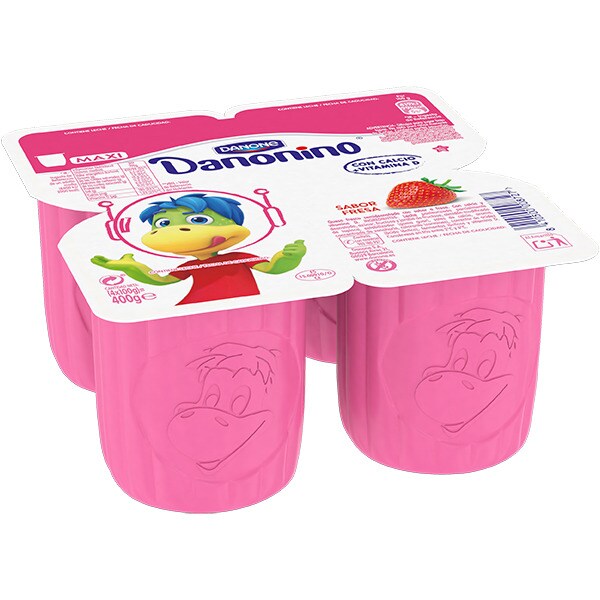 Glutenfree strawberry maxi petite yogurt 4pack units 100 g · DANONE