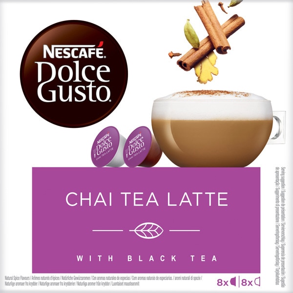 Comprar Chai Tea Latte té con leche estuche 8 cápsulas · NESCAFE DOLCE GUSTO  · Supermercado El Corte Inglés