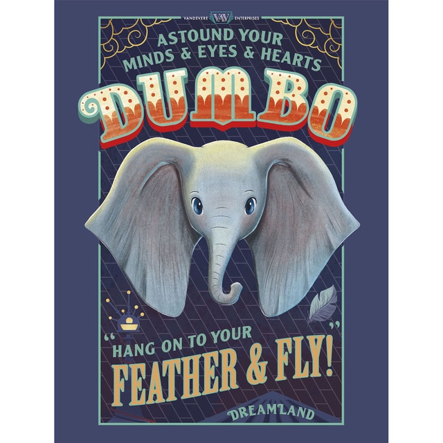 Póster Disney Dumbo Retro