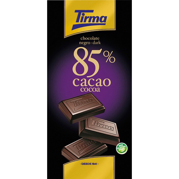 85 dark chocolate glutenfree tablet 125 g · TIRMA · Supermercado El